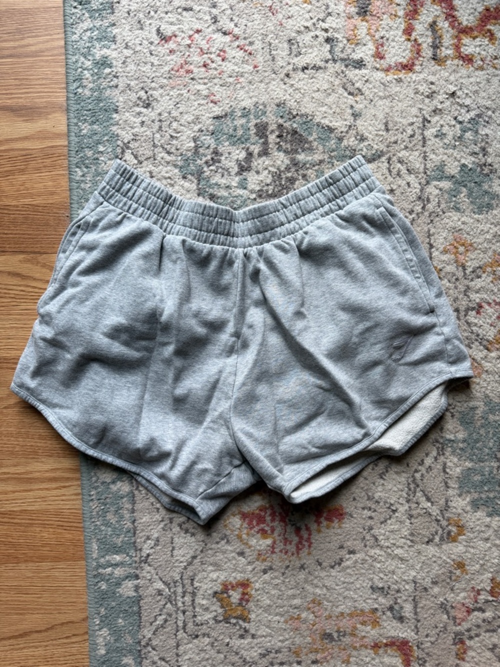 Gymshark Women's Light Gray Athletic Shorts with Elastic Waist
